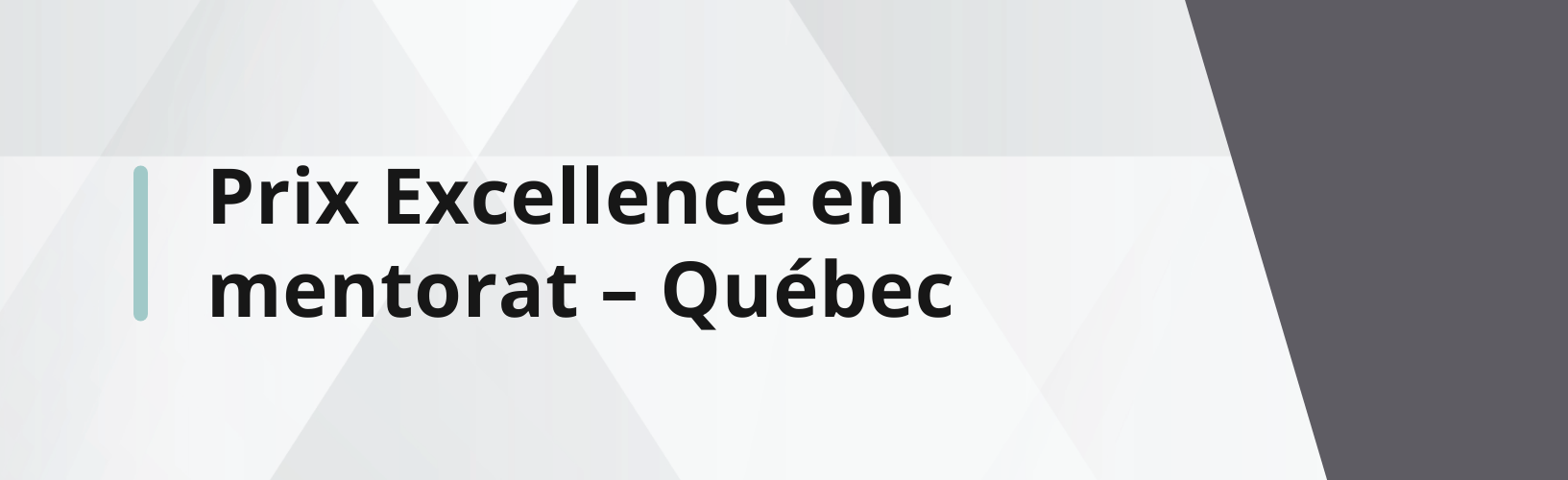 Le Prix Excellence en mentorat