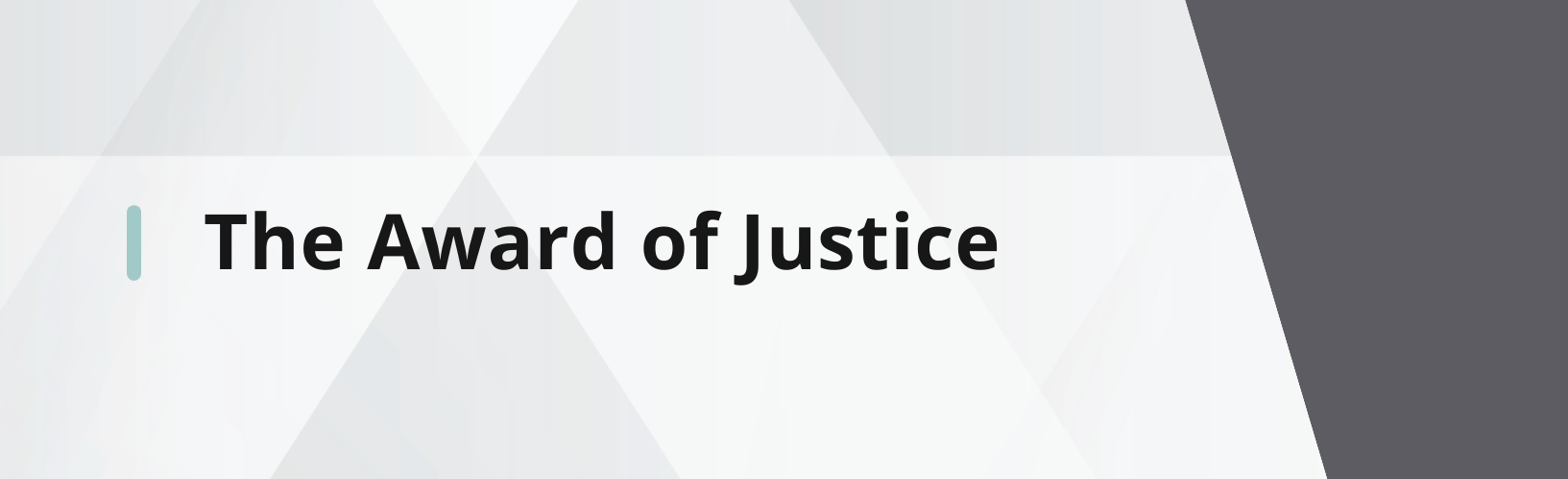 The Award of Justice