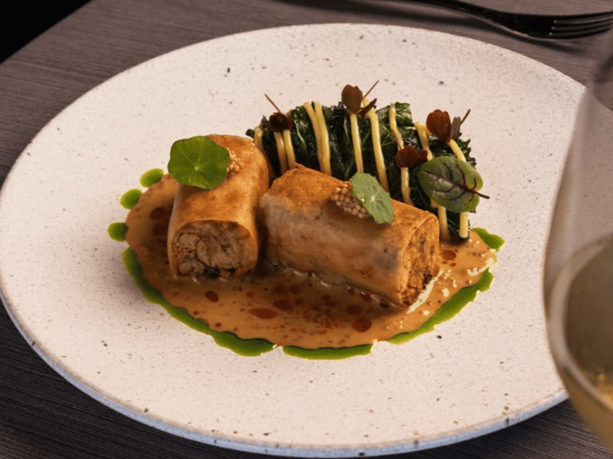 A fancy plate of food